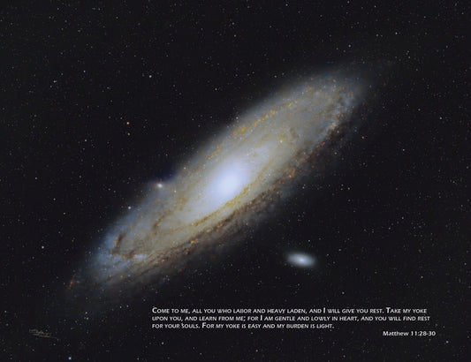 Andromeda Galaxy M31 - 24x18 Canvas - Where God Guides