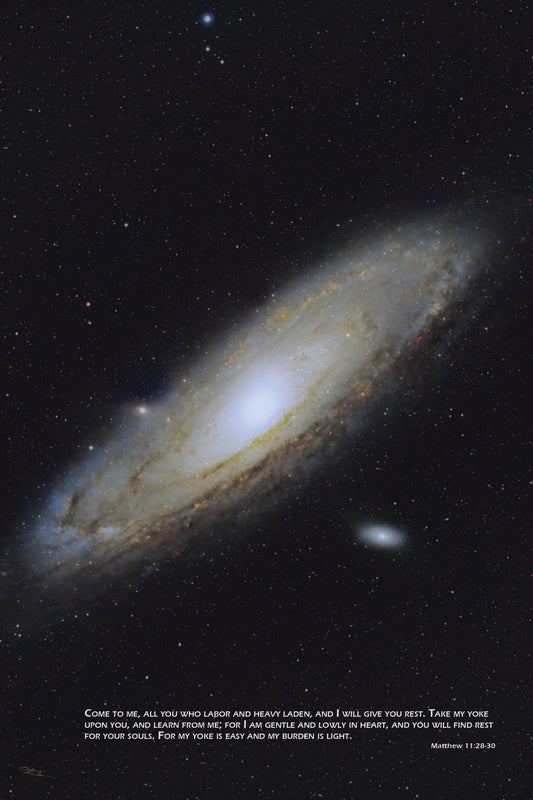 Andromeda Galaxy M31 - 24x36 Poster - Where God Guides