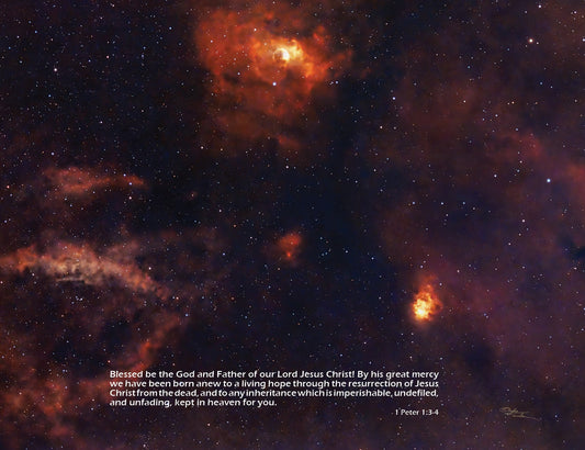 Bubble Nebula - 24"x18" Canvas Print - Where God Guides