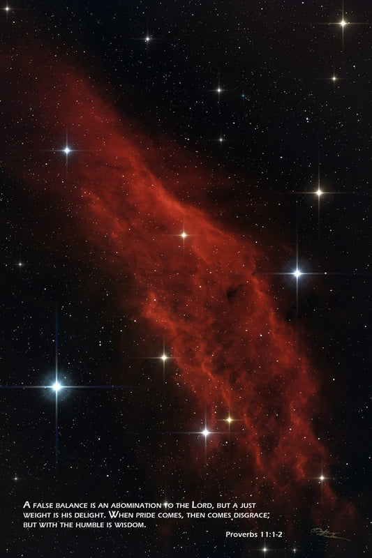 California Nebula - NGC 1499 - 16"x24" Medium Poster - Where God Guides