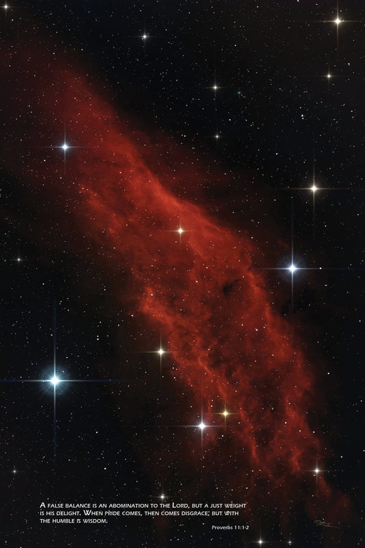 California Nebula - NGC 1499 - 24"x36" Large Poster - Where God Guides