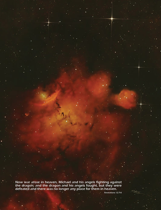 Chinese Dragon Nebula NGC 6559 - 18"x24" Canvas Print - Where God Guides