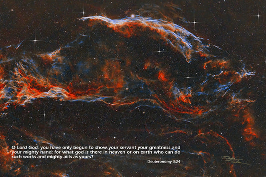 Filamentary Nebula NGC 6960 - 24"x16" Poster - Where God Guides