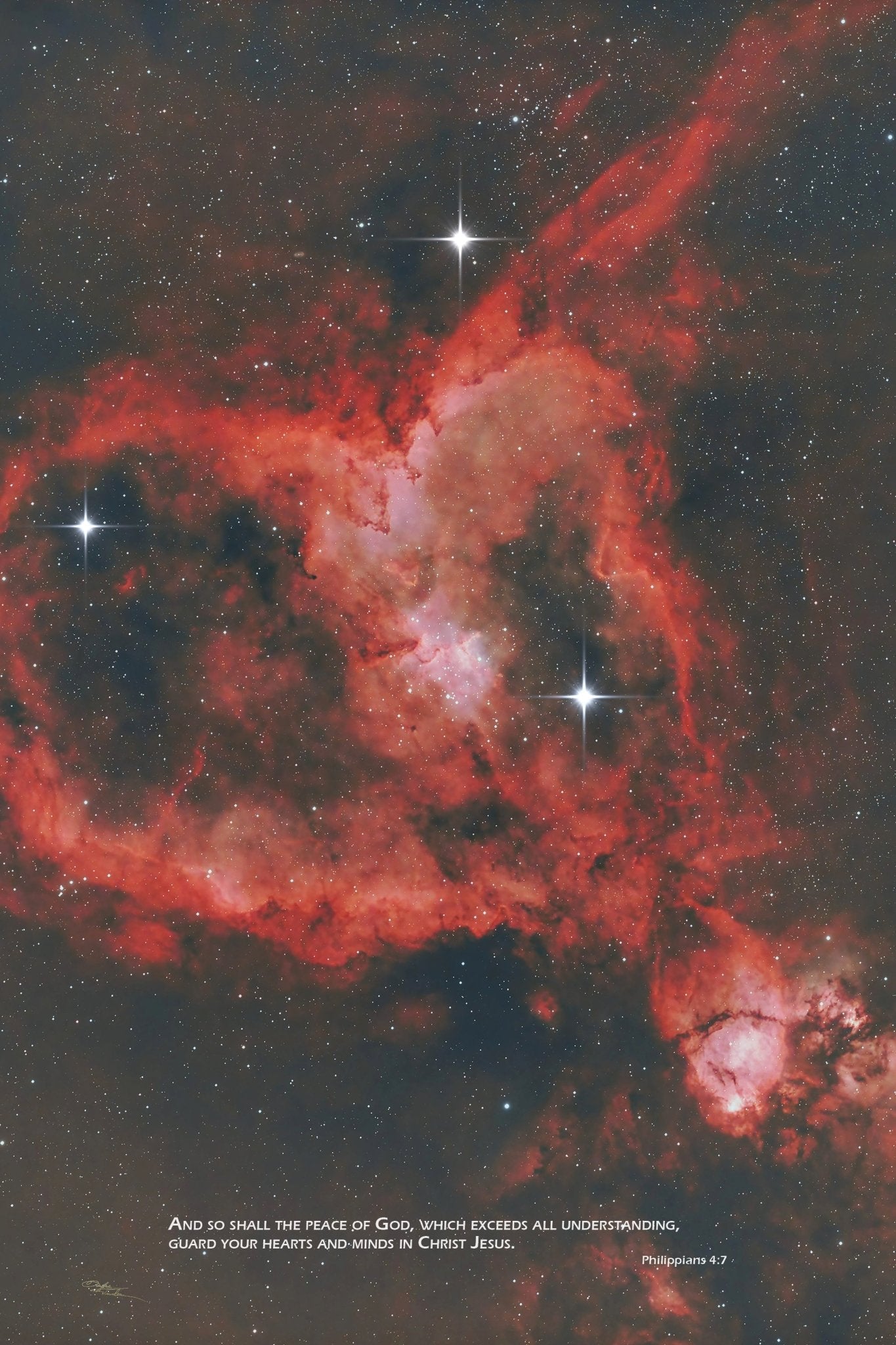 Heart Nebula IC1805 24"x36" Poster - Where God Guides