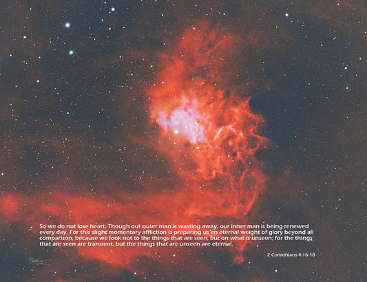 IC405 Flaming Star 24"x18" Canvas Print - Where God Guides