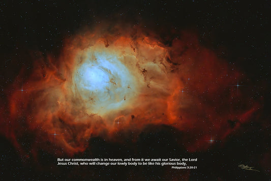 Lagoon Nebula M8 - 24"x16" Poster - Where God Guides