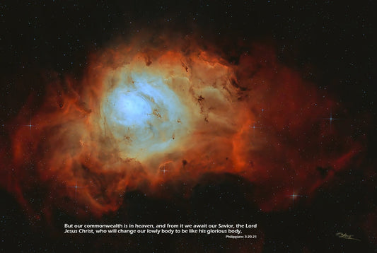 Lagoon Nebula M8 - 36"x24" Poster - Where God Guides