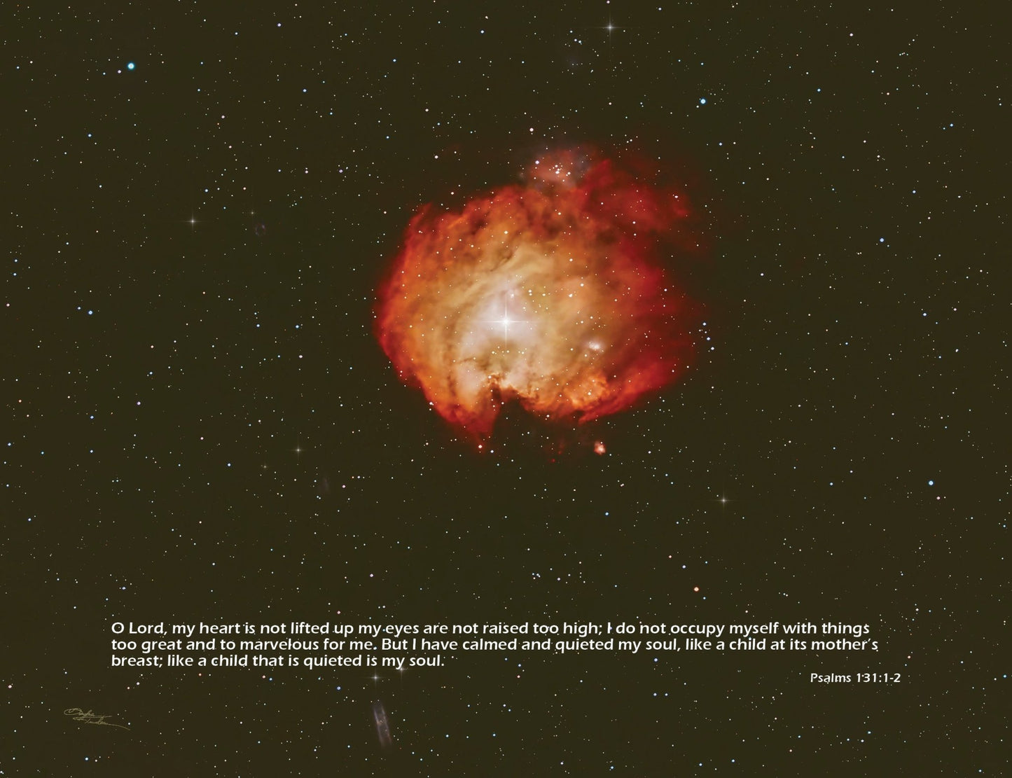 Monkey Head Nebula NGC2175 - 24"x18" Canvas Print - Where God Guides