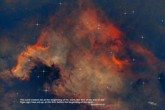 North America Nebula NGC7000 - 24"x16" Poster - Where God Guides