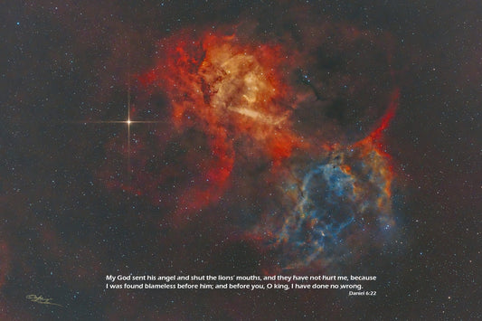 SH2-132 Lion Nebula 24"x16" Poster - Where God Guides