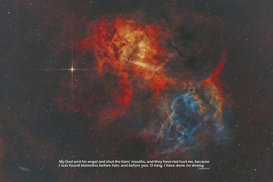 SH2-132 Lion Nebula 36"x24" Poster - Where God Guides