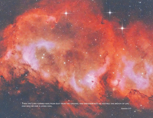Soul Nebula IC-1848 24"x18" Canvas Print - Where God Guides